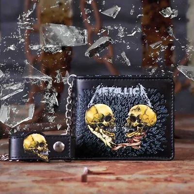 Buy Metallica Sad But True Skull Wallet W/ Chain Official Metal Nemesis Now Merch • 29.99£