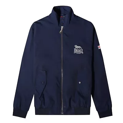 Buy Lonsdale Vintage Style Harrington Jacket M Navy Blue Casual Bomber Style Top • 49.99£