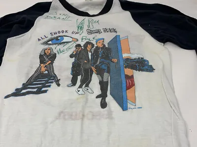 Buy 1980-81 Cheap Trick Dream Police Tour Tshirt - Autographed By Entire Band - Used • 196.78£