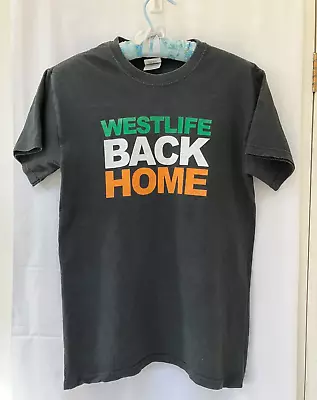 Buy WestLife Back Home Concert Tour T-Shirt 2008 - Black - Size Small • 9.95£