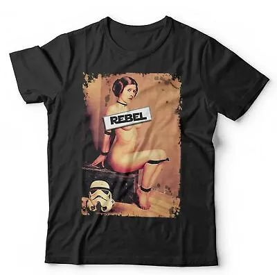 Buy Leia Naked Rebel Tshirt Unisex - Adult , Funny, Humour, Parody, Retro • 13.99£