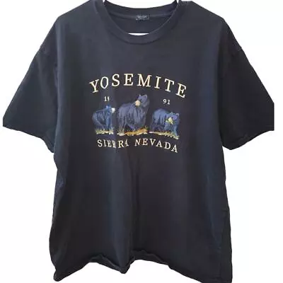Buy Yosemite Big Print John Galt Oversized Thick Navy Blue T-shirt • 18.90£