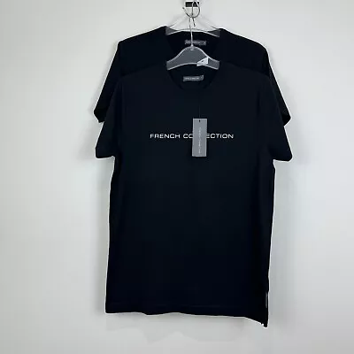 Buy French Connection T Shirts Black Cotton Jersey Size Medium 2 Pack Mens New • 12.95£
