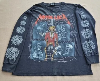Buy Metallica Vintage Shirt Mens Large Black Puppet Master Damage Inc Crash Course  • 85£
