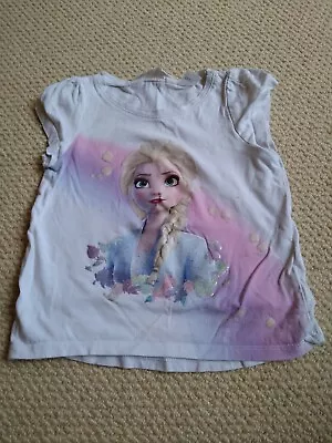 Buy Girls H&M Elsa Frozen T Shirt 2-4 Years • 1.25£