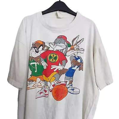 Buy Vintage 90s Looney Tunes Single Stitch T-Shirt Size Large • 15£