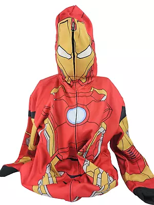 Buy Marvel Avengers Age Of Ultron Large IRONMAN Hoodie Zip Up Red • 10.11£