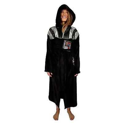 Buy Star Wars Darth Vader Hooded Bathrobe For Men/Women One Size Fits Most Adults • 65£