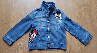 Buy Girls  Disney Minnie / Mickey Mouse Denim Jacket Only  Age 2-3 Years VGC • 15£