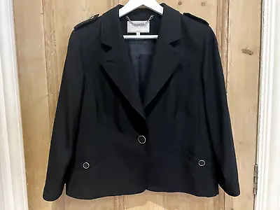 Buy Ghost 100% Wool Black Jacket, Size 16 • 44.99£