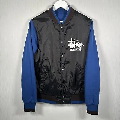 Buy Stussy Reversible Athletic C Baseball Varsity Jacket Blue Black Small RARE • 129.99£