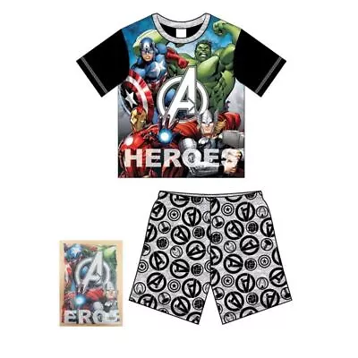 Buy Avengers  Heroes Short Boys Pyjamas 3-8 Years • 9.99£