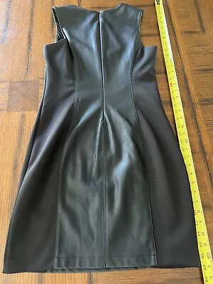 Buy GUESS Los Angeles Leather Dress Womens Black Sleeveless Size 8 MINT CONDITION • 23.67£