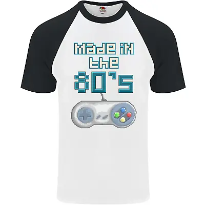 Buy Made In The 80's Funny Birthday Retro Mens S/S Baseball T-Shirt • 9.99£
