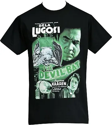 Buy Mens Horror T-Shirt Bela Lugosi Dracula Vampire Devil Bat Vintage Halloween • 20.50£