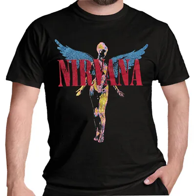 Buy Nirvana T Shirt In Utero OFFICIAL Angelic Kurt Cobain Black Grunge New S-5XL • 14.92£