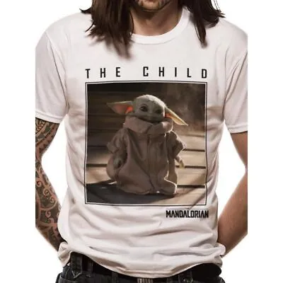 Buy Official Loud Adult  The Mandalorian The Child Square Photo T-Shirt Star Wars • 14.99£