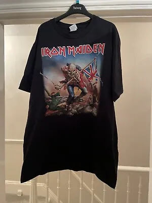 Buy Iron Maiden Trooper T Shirt Official Black Heavy Metal Rock Eddie Large Vintage • 10£