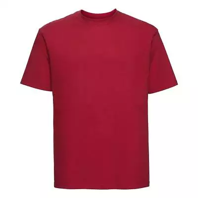 Buy Mens Plain Short Sleeve T-Shirt Crew Neck Ringspun Top Crewneck Casual Russell • 7.03£