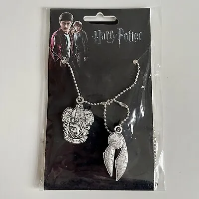 Buy Harry Potter Gryffindor Crest Quidditch Golden Snitch Necklace Jewellery Dog Tag • 5.29£