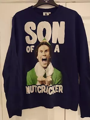 Buy Elf Will Ferrell Son Of A Nutcracker Christmas Jumper Medium • 7.99£