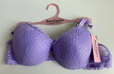 Buy Juicy Couture Sexy T-Shirt Bra Glam Lace Sz 36B Underwire JC5250AG Gamma Ray NEW • 20.24£