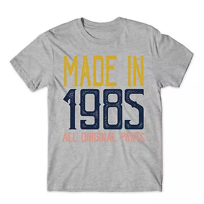 Buy Made In 1985 Colourful All Original Parts Personalised Your Birth Year Gift Tee • 9.99£