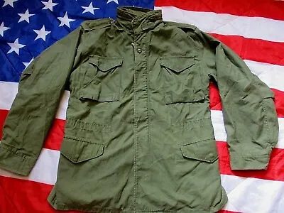 Buy ORIGINAL US Army ISSUE M65 FIELD COAT COMBAT Jacket Vietnam War OG 107 L LARGE • 89.99£