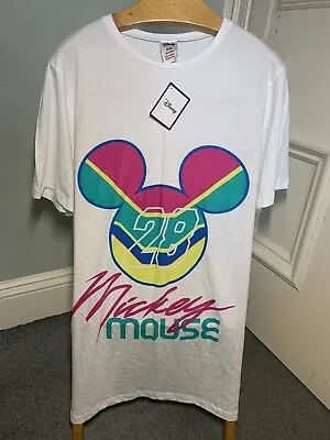 Buy New Disney T-shirt Size 16-18 Women’s Unisex Multi Coloured Mickey Mouse Num 28 • 3.99£