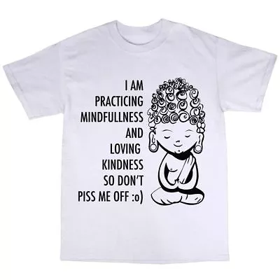 Buy Mindfulness Meditation T-Shirt 100% Premium Cotton Buddhism Dalai Lama • 14.97£