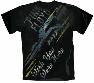 Buy Official Pink Floyd Oversized Wish You Were Here Mens Black T Shirt  • 16.95£
