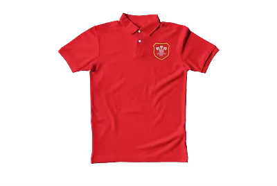 Buy Welsh Supporters Rugby Polo Shirt For 2023 World Cup Red T-shirt Men, Woman • 12.99£