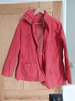 Buy Nautica Jacket Womens L 44 Orange Showerproof Jacket No Belt Sze 14  • 12£