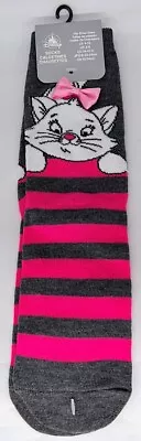 Buy Disney Parks Marie Aristocats Pink Stripes Pair Of Long Socks Size US 4-10 - NEW • 18.89£