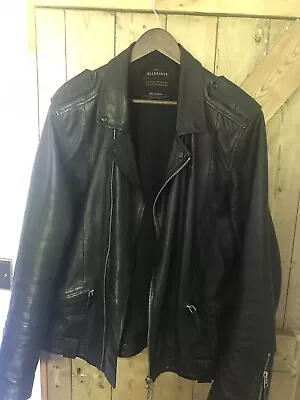Buy All Saints Griffin Leather Biker Jacket XXL • 65£