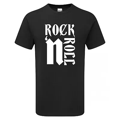 Buy ROCK 'N ROLL Tshirt Mens Womens Fun Music Band Concert Fan • 15.95£
