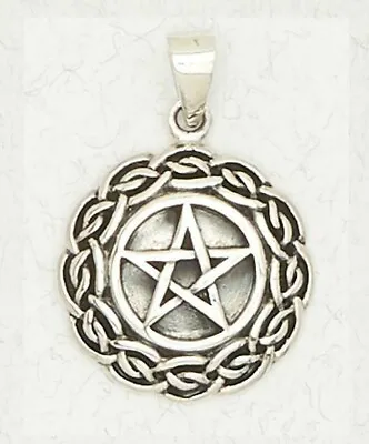 Buy Pentagram .925 Sterling Silver Occult Pagan Magic Synbol Pendant Jewelry • 42.63£