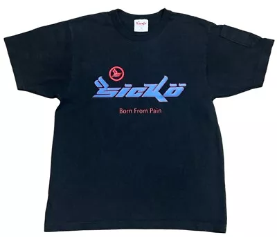 Buy Sicko Born From Pain Y2K Black Shoulder Pocket T Shirt Size M • 40£