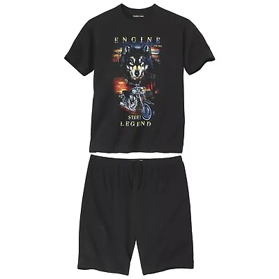 Buy Atlas For Men Mens Wolf Short Pyjama Set AF425 • 14.47£