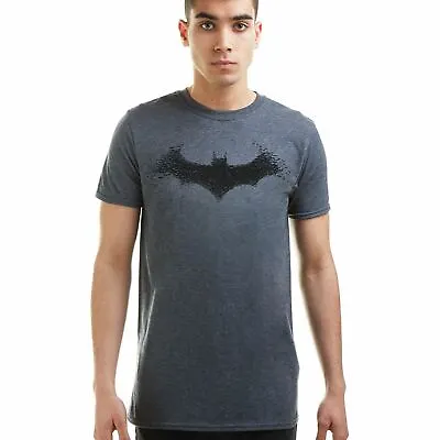 Buy Batman Mens T-shirt Bat Symbol Logo Grey S-XXL DC Comics Official • 13.99£