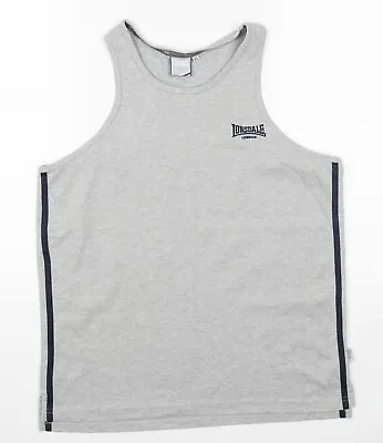 Buy Lonsdale Mens Grey Cotton T-Shirt Size XS Round Neck • 3.50£