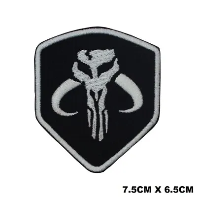 Buy Mandalorian Single Shield Movie Embroidered Patch Iron On/Sew On Patch Batch • 2.09£