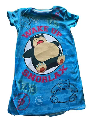 Buy Girls Pokemon Wake Up Snorlax Night Gown Dress Size 7/8 • 7.10£