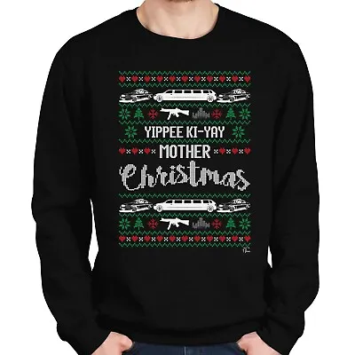 Buy 1Tee Mens Yippee Ki-Yay Mother Christmas Sweatshirt Jumper • 19.99£