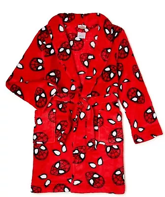 Buy Marvel Spiderman Fleece Robe One Piece Boy Pajamas Boy's Girl's 4 5 6 7 8 10 12 • 26.76£