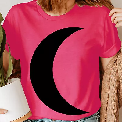 Buy Crescent Moon Phase Celestial Astrology Astronomy Boho Space Womens T-Shirts#NED • 9.99£