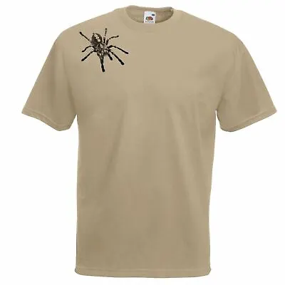 Buy Unisex Khaki Arachnophobia Giant Tarantula Goliath Spider T-Shirt • 10.88£