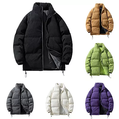 Buy Men's Autumn And Winter Thicken Warm Corduroy Coat Cotton Padded Jacket • 59.83£
