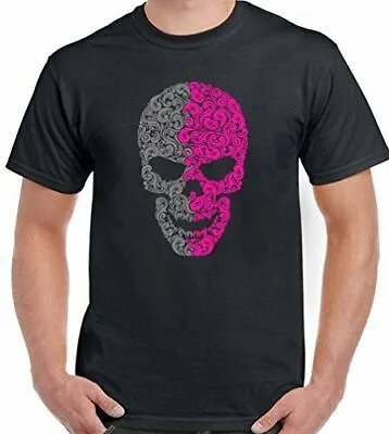 Buy Skull T-Shirt Mens Motorbike Biker Motorcycle Tattoo Two Colour Pattern • 6.99£