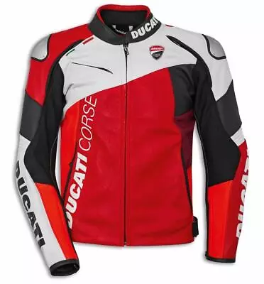 Buy Ducati Corse Gents Leather C6 Jacket - Red/white/black • 599£